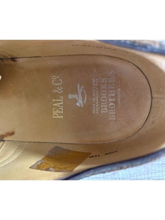 Peal Co X Brooks Brothers Suede Wingtip Oxford Shoes Sz 12 D tricolor England main image 4